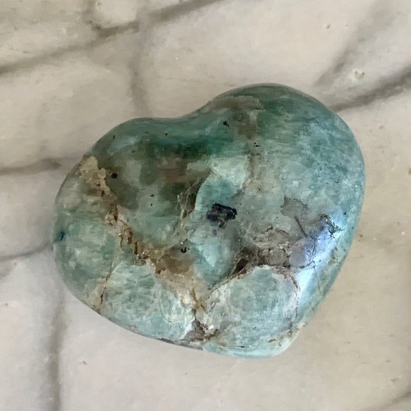 Amazonite Heart Duo - Picture 5 of 8
